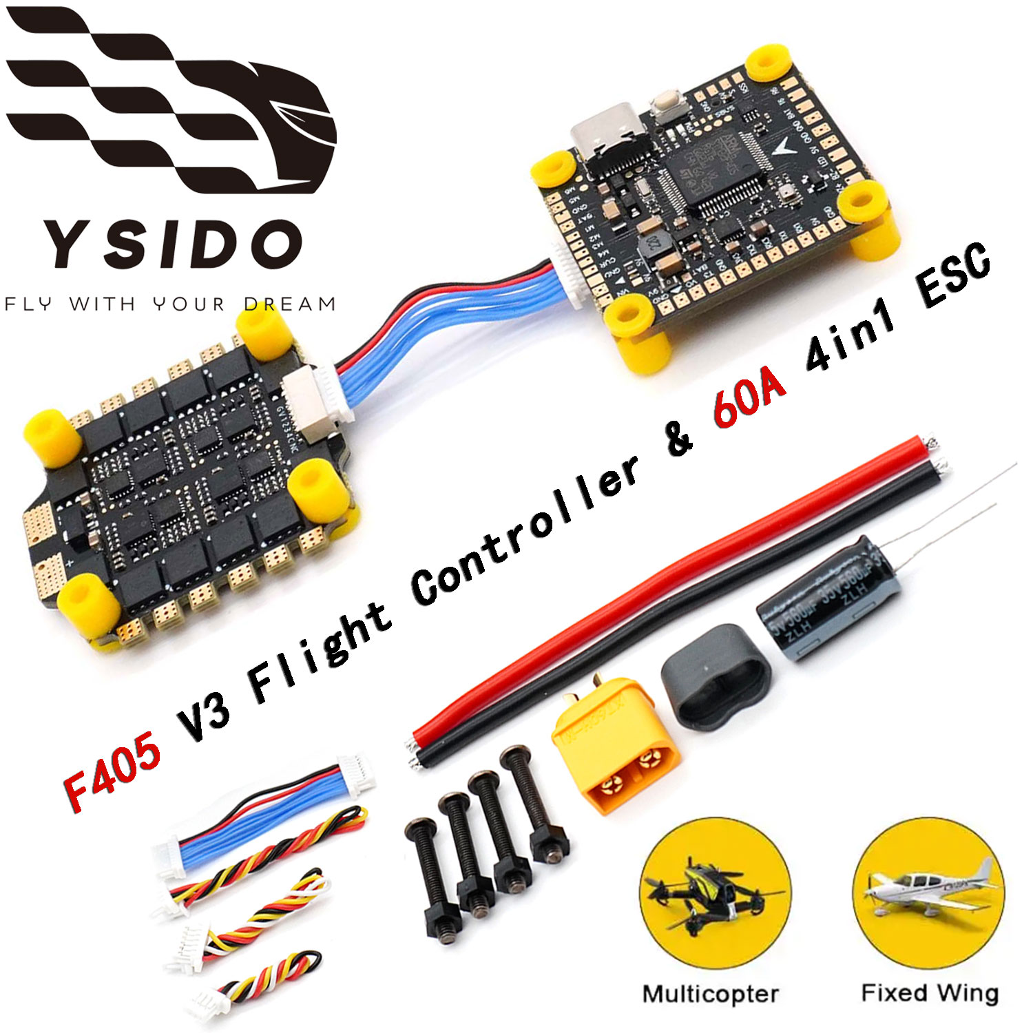 ชุดควบคุมการบิน YSIDO F4 F405  - Mateksys Flight Controller F405 Wte บทวิจารณ์และราคา